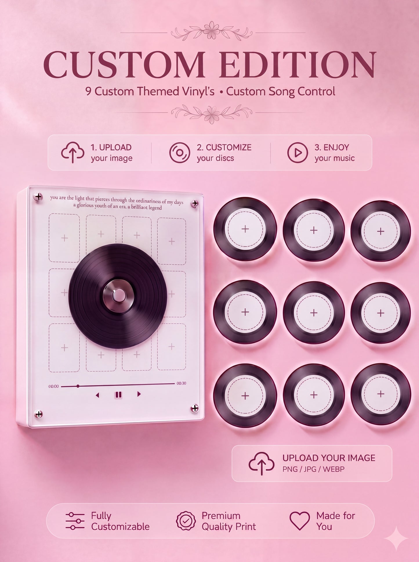IdolVinyl™️ - Minirreproductor de vinilos magnético