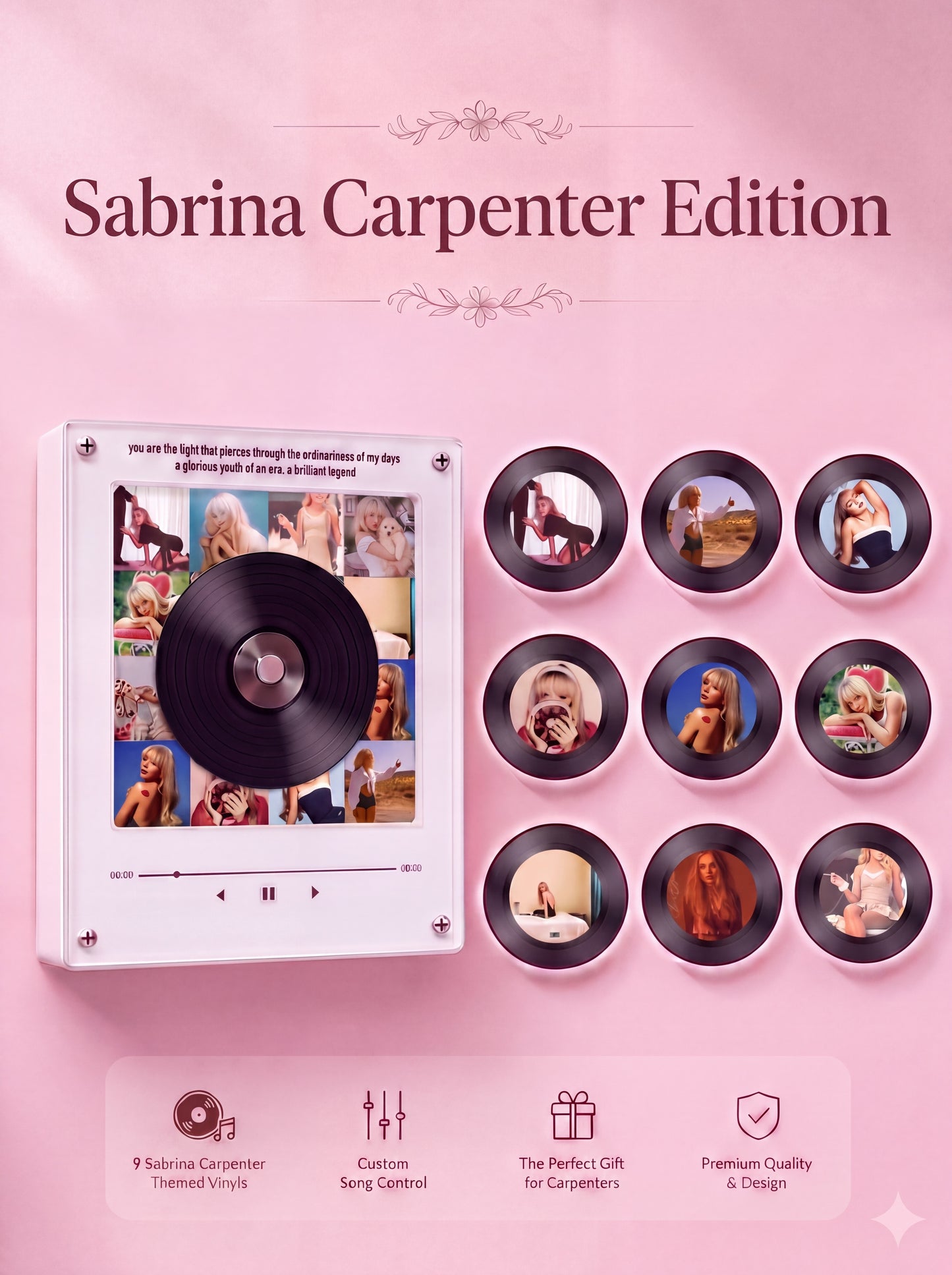 IdolVinyl™️ - Minirreproductor de vinilos magnético